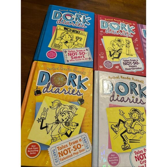 Dork Diaries Partial Set Volumes 3-6 and 8-9 Hardcover By Rachel Renée Russell - Picture 3 of 5